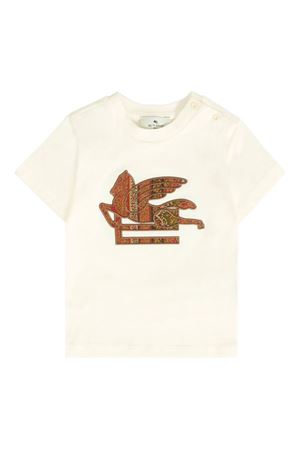 white cotton tshirt ETRO KIDS | GX8511Z2904101